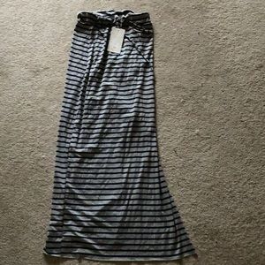 striped maxi skirt